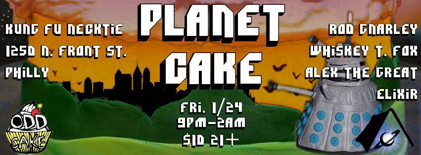 Oddcake And Spacecamp Present Planet Cake Club Flyer, OddCake